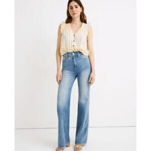 Madewell 11" High-Rise Flare Jeans in Arbordale Wash